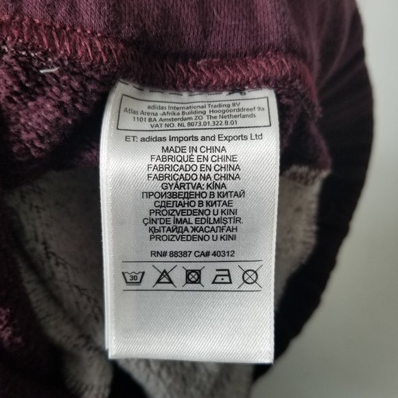 SOLD Adidas Stella Mccartney Joggers Zippered Pockets Burgandy Womens size S - Picture 7 of 11